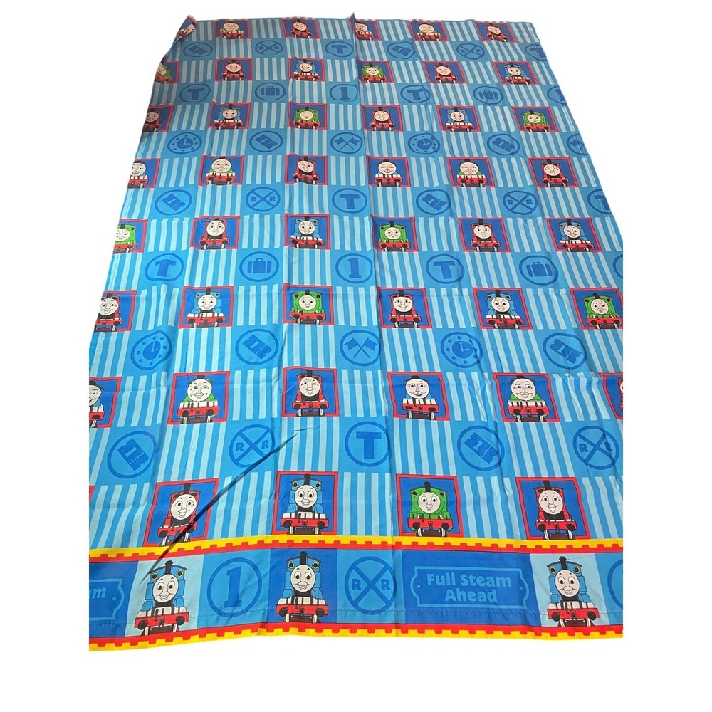 Thomas and Friends twin Sheet Blue Train Characters Kids Bedding